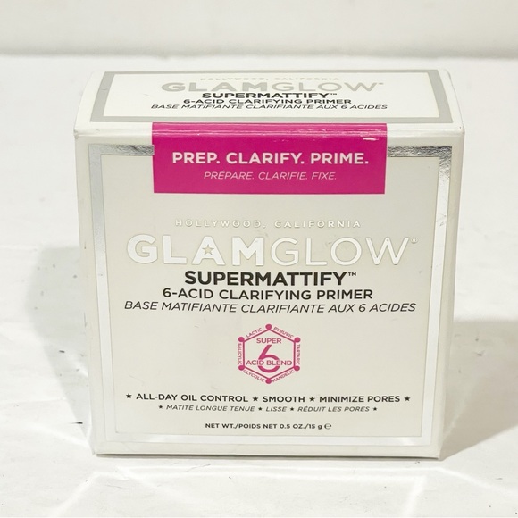 GLAMGLOW SUPERMATTIFY 6-Acid Clarifying Primer Oil Control Minimize Pores Matte - Picture 1 of 2